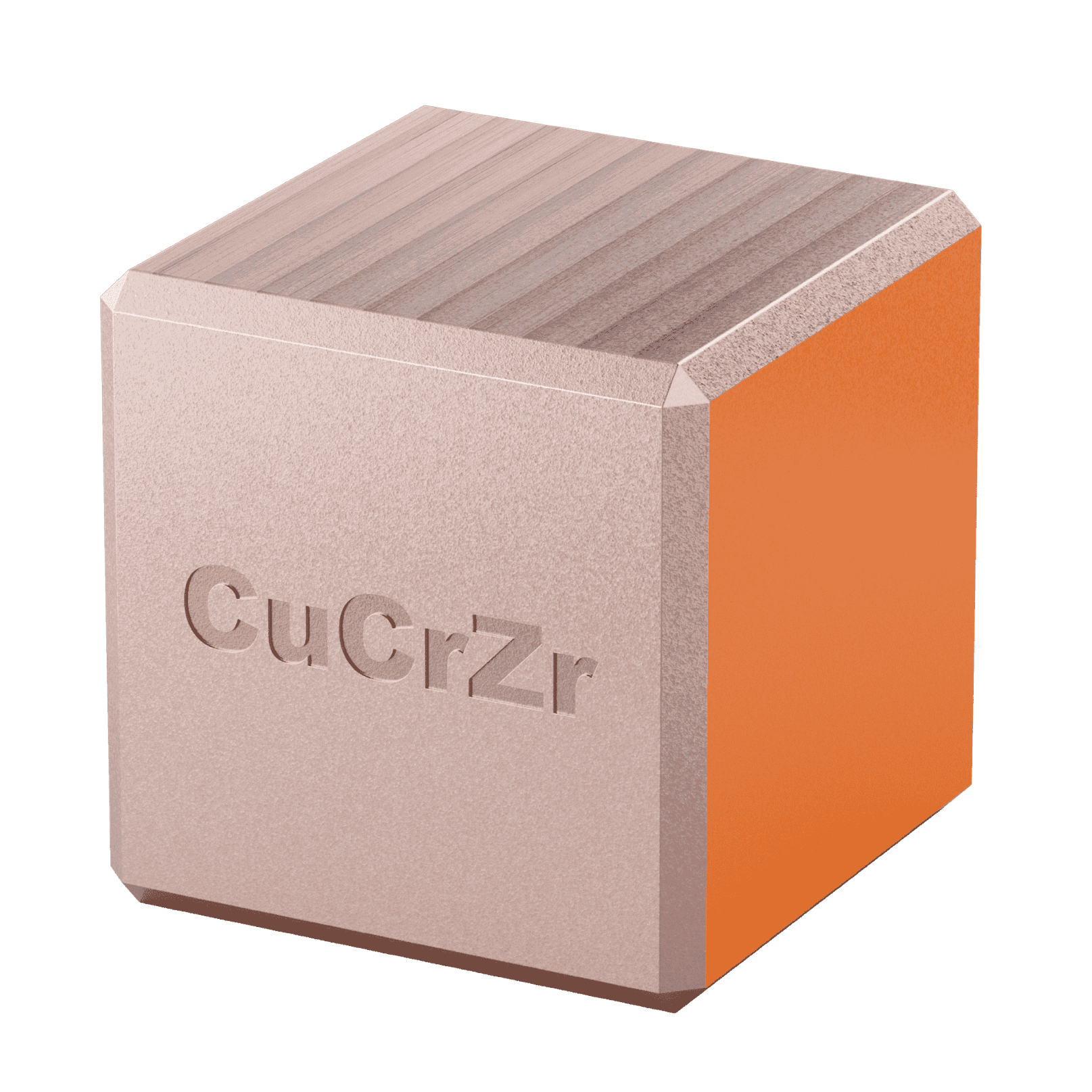 Měď CuCrZr - ukázka materiálu