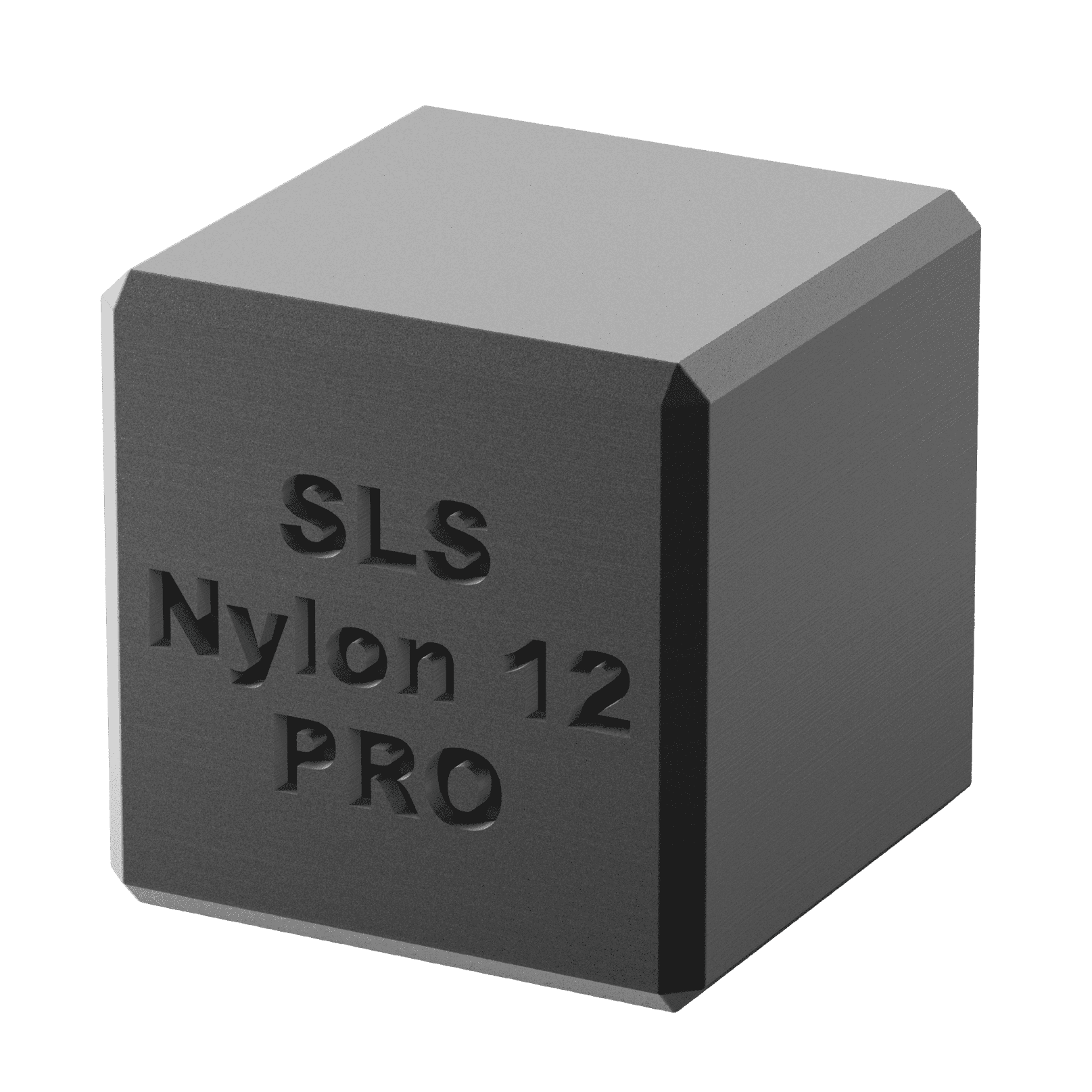 Nylon 12 Pro (černý) - ukázka materiálu